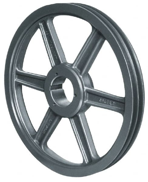 Browning - 3 Groove, 5/8 to 2-1/4 Bore Diam, 5.68" Outside Diam, QD Bushed V Belt Sheave - 5.5 5V Diam Belt Pitch - Exact Tooling