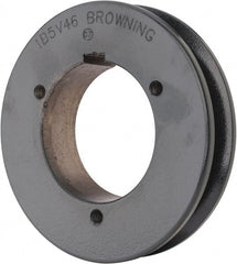 Browning - 1 Groove, 5/8 to 2-1/4 Bore Diam, 4.88" Outside Diam, QD Bushed V Belt Sheave - 4.7 5V Diam Belt Pitch - Exact Tooling