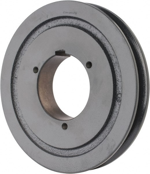 Browning - 1 Groove, 5/8 to 2-1/4 Bore Diam, 6.88" Outside Diam, QD Bushed V Belt Sheave - 6.7 5V Diam Belt Pitch - Exact Tooling