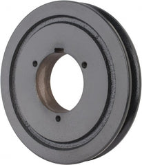 Browning - 1 Groove, 5/8 to 2-1/4 Bore Diam, 7.08" Outside Diam, QD Bushed V Belt Sheave - 6.9 5V Diam Belt Pitch - Exact Tooling