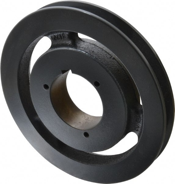 Browning - 1 Groove, 5/8 to 2-1/4 Bore Diam, 8.28" Outside Diam, QD Bushed V Belt Sheave - 8.1 5V Diam Belt Pitch - Exact Tooling