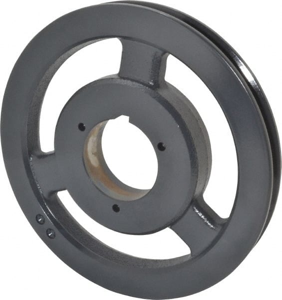 Browning - 1 Groove, 5/8 to 2-1/4 Bore Diam, 9.28" Outside Diam, QD Bushed V Belt Sheave - 9.1 5V Diam Belt Pitch - Exact Tooling