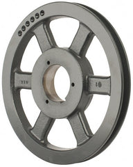 Browning - 1 Groove, 5/8 to 2-1/4 Bore Diam, 11.28" Outside Diam, QD Bushed V Belt Sheave - 11.1 5V Diam Belt Pitch - Exact Tooling