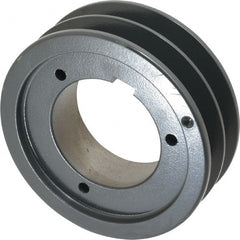 Browning - 2 Groove, 5/8 to 2-1/4 Bore Diam, 4.88" Outside Diam, QD Bushed V Belt Sheave - 4.7 5V Diam Belt Pitch - Exact Tooling