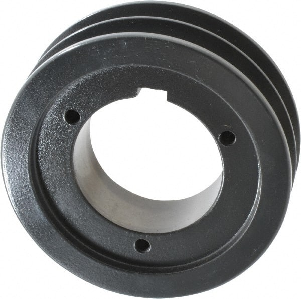 Browning - 2 Groove, 5/8 to 2-1/4 Bore Diam, 5.08" Outside Diam, QD Bushed V Belt Sheave - 4.9 5V Diam Belt Pitch - Exact Tooling