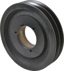 Browning - 2 Groove, 5/8 to 2-1/4 Bore Diam, 7.68" Outside Diam, QD Bushed V Belt Sheave - 7.5 5V Diam Belt Pitch - Exact Tooling