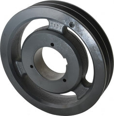 Browning - 2 Groove, 5/8 to 2-1/4 Bore Diam, 8.28" Outside Diam, QD Bushed V Belt Sheave - 8.1 5V Diam Belt Pitch - Exact Tooling