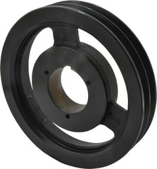 Browning - 2 Groove, 5/8 to 2-1/4 Bore Diam, 9.28" Outside Diam, QD Bushed V Belt Sheave - 9.1 5V Diam Belt Pitch - Exact Tooling