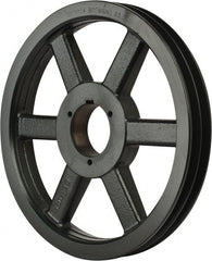 Browning - 2 Groove, 5/8 to 2-1/4 Bore Diam, 12.68" Outside Diam, QD Bushed V Belt Sheave - 12.5 5V Diam Belt Pitch - Exact Tooling