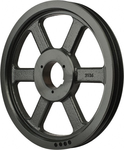 Browning - 2 Groove, 5/8 to 2-1/4 Bore Diam, 13.88" Outside Diam, QD Bushed V Belt Sheave - 13.7 5V Diam Belt Pitch - Exact Tooling