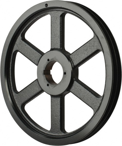 Browning - 2 Groove, 5/8 to 2-1/4 Bore Diam, 15.68" Outside Diam, QD Bushed V Belt Sheave - 15.5 5V Diam Belt Pitch - Exact Tooling