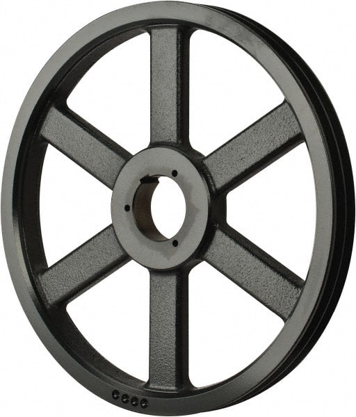 Browning - 2 Groove, 5/8 to 2-1/4 Bore Diam, 16.28" Outside Diam, QD Bushed V Belt Sheave - 16.1 5V Diam Belt Pitch - Exact Tooling