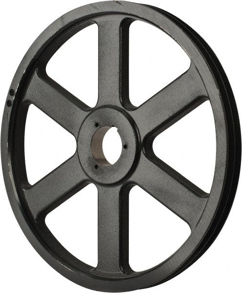 Browning - 2 Groove, 5/8 to 2-1/4 Bore Diam, 18.68" Outside Diam, QD Bushed V Belt Sheave - 18.5 5V Diam Belt Pitch - Exact Tooling