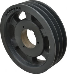 Browning - 3 Groove, 5/8 to 2-1/4 Bore Diam, 8.88" Outside Diam, QD Bushed V Belt Sheave - 8.7 5V Diam Belt Pitch - Exact Tooling