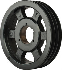 Browning - 3 Groove, 5/8 to 2-1/4 Bore Diam, 9.68" Outside Diam, QD Bushed V Belt Sheave - 9.5 5V Diam Belt Pitch - Exact Tooling