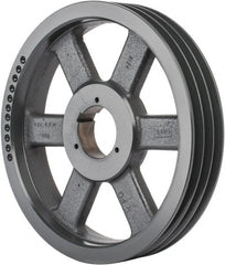 Browning - 3 Groove, 5/8 to 2-1/4 Bore Diam, 12.68" Outside Diam, QD Bushed V Belt Sheave - 12.5 5V Diam Belt Pitch - Exact Tooling