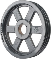 Browning - 3 Groove, 5/8 to 2-1/4 Bore Diam, 13.88" Outside Diam, QD Bushed V Belt Sheave - 13.7 5V Diam Belt Pitch - Exact Tooling