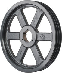 Browning - 3 Groove, 5/8 to 2-1/4 Bore Diam, 15.68" Outside Diam, QD Bushed V Belt Sheave - 15.5 5V Diam Belt Pitch - Exact Tooling