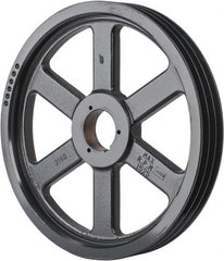 Browning - 3 Groove, 5/8 to 2-1/4 Bore Diam, 16.28" Outside Diam, QD Bushed V Belt Sheave - 16.1 5V Diam Belt Pitch - Exact Tooling