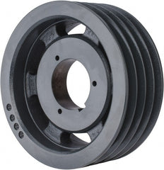 Browning - 4 Groove, 5/8 to 2-1/4 Bore Diam, 8.28" Outside Diam, QD Bushed V Belt Sheave - 8.1 5V Diam Belt Pitch - Exact Tooling