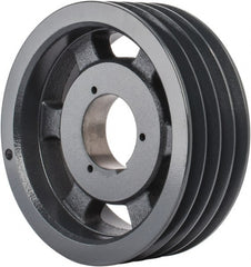 Browning - 4 Groove, 5/8 to 2-1/4 Bore Diam, 8.88" Outside Diam, QD Bushed V Belt Sheave - 8.7 5V Diam Belt Pitch - Exact Tooling