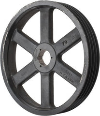 Browning - 4 Groove, 5/8 to 2-1/4 Bore Diam, 18.68" Outside Diam, QD Bushed V Belt Sheave - 18.5 5V Diam Belt Pitch - Exact Tooling