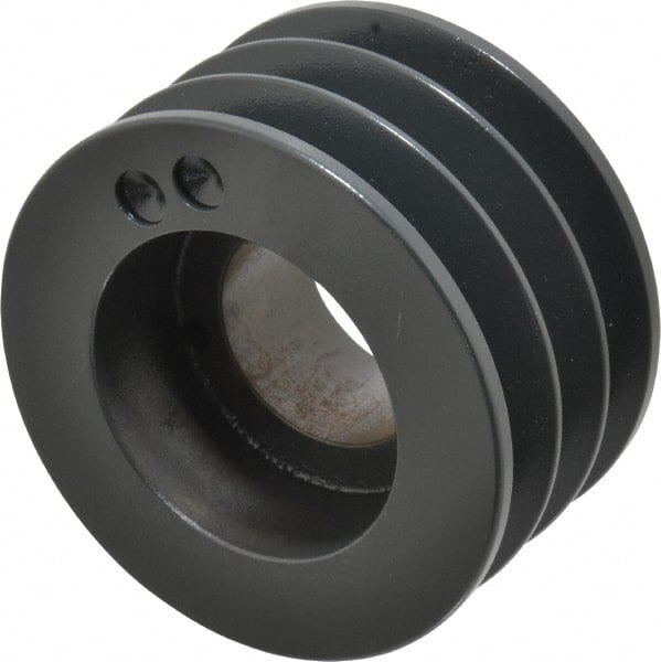 Browning - 3 Groove, 1/2 to 2-7/16 Bore Diam, 4.48" Outside Diam, QD Bushed V Belt Sheave - 4.3 5V Diam Belt Pitch - Exact Tooling