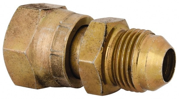 Voss - 3/4-16 Male Thread x 13/16-16 Female Thread, Zinc Plated Carbon Steel Industrial Pipe Adapter - MJIC x FORFS - Exact Tooling