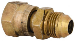 Voss - 3/4-16 Male Thread x 13/16-16 Female Thread, Zinc Plated Carbon Steel Industrial Pipe Adapter - MJIC x FORFS - Exact Tooling