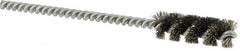 Brush Research Mfg. - 7/16" Diam Steel Tube Brush - 0.006" Filament Diam, 1-1/4" Brush Length, 4-1/2" OAL - Exact Tooling