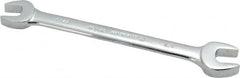 Blackhawk by Proto - 7/16" x 1/2" Standard Open End Wrench - 6-13/32" OAL, Double End, Full Polish Finish, 15° Head Angle - Exact Tooling