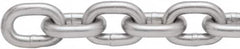 Peerless Chain - 4500 Lbs. Load Capacity, Low Carbon Steel Proof Coil Chain - Cut to Length, 3 Grade, 1.559 Inch Inside Long x 0.81 Inch Inside Wide - Exact Tooling