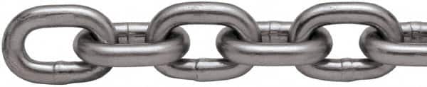 Peerless Chain - 5/8" Welded Proof Coil Chain - 6,900 Lb Capacity, Grade 30, Cut to Length, Low Carbon Steel, Standard Finish - Exact Tooling