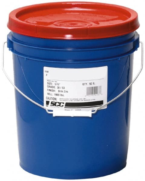 Peerless Chain - 150 Ft. Long, 3150 Lbs. Load Capacity, Carbon Steel Transport Chain - 7 Grade, 0.98 Inch Inside Long x 0.409 Inch Inside Wide - Exact Tooling