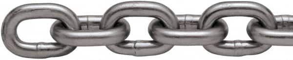 Peerless Chain - 75 Ft. Long, 5400 Lbs. Load Capacity, Carbon Steel High Test Chain - 4 Grade, 1.34 Inch Inside Long x 0.569 Inch Inside Wide - Exact Tooling