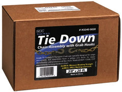 Peerless Chain - 5/16" Welded Tie Down Chain - 3,900 Lb Capacity, Grade 43, 20' Long, High Grade Carbon Steel, Self-Colored Finish - Exact Tooling
