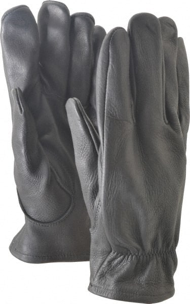 Ansell - Size L (9) Deerskin General Protection Work Gloves - For Work & Driver, Uncoated, Full Fingered, Black, Paired - Exact Tooling