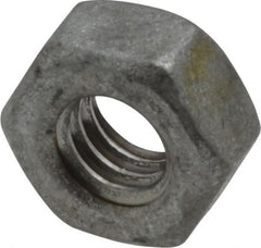 Value Collection - 1/4-20 UNC Steel Right Hand Hex Nut - 7/16" Across Flats, 7/32" High, Hot Dipped Galvanized Finish - Exact Tooling