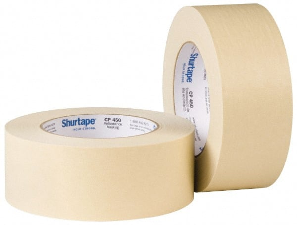 Intertape - 2" Wide x 60 Yd Long Tan Paper Masking Tape - Series PG5, 6.3 mil Thick, 25 In/Lb Tensile Strength - Exact Tooling