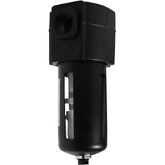 Vortec - Filters; Port Size (NPT): 3/4 ; Height (Inch): 7.35 ; Diameter (Inch): 2.89 ; Width (Decimal Inch): 3.1500 ; Bowl Material: Polycarbonate w/Metal Guard ; Drain Type: Auto - Exact Tooling