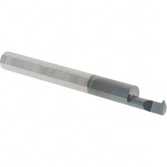 Scientific Cutting Tools - 0.35" Cutting Depth, 18 to 56 TPI, 0.18" Diam, Internal Thread, Solid Carbide, Single Point Threading Bar - AlTiN+ Finish, 2-1/2" OAL, 1/4" Shank Diam, 0.04" Projection from Edge, 60° Profile Angle - Exact Tooling