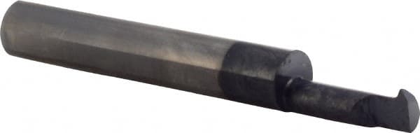 Scientific Cutting Tools - 0.6" Cutting Depth, 14 to 40 TPI, 0.23" Diam, Internal Thread, Solid Carbide, Single Point Threading Bar - AlTiN+ Finish, 2-1/2" OAL, 5/16" Shank Diam, 0.055" Projection from Edge, 60° Profile Angle - Exact Tooling