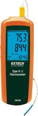 Extech - -328 to 2,501°F Digital Thermometer - LCD Display, K, J Thermocouple Sensor, 9V Battery Power - Exact Tooling