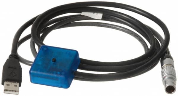 ASD/QMS - Remote Data Collection Interface - 6 Ft. Overall Length, For Use with Mahr Maxum III Indicator (10 Pin), Starrett 733 Series Micrometers & 2600 Series Indicators - Exact Tooling