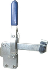 Gibraltar - 375 Lb Holding Capacity, Vertical Handle, Manual Hold Down Toggle Clamp - 62° Handle Movement, 115° Bar Opening, U-Bar, Straight Base, Carbon Steel - Exact Tooling