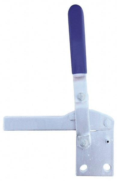 Gibraltar - 1,400 Lb Holding Capacity, Vertical Handle, Manual Hold Down Toggle Clamp - 83° Handle Movement, 69° Bar Opening, U-Bar, Straight Base, Carbon Steel - Exact Tooling
