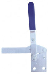 Gibraltar - 1,400 Lb Holding Capacity, Vertical Handle, Manual Hold Down Toggle Clamp - 83° Handle Movement, 69° Bar Opening, U-Bar, Straight Base, Carbon Steel - Exact Tooling