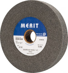 Merit Abrasives - 6" Diam, 1" Face Width, 1" Center Hole, Fine Grade, Silicon Carbide Deburring Wheel - Convolute, Hard Density 7 Grade, 6,000 RPM - Exact Tooling