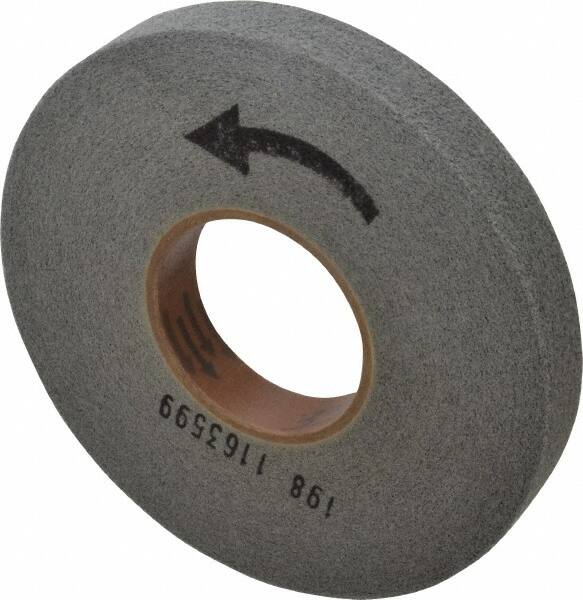 Merit Abrasives - 8" Diam, 1" Face Width, 3" Center Hole, Fine Grade, Silicon Carbide Deburring Wheel - Convolute, Hard Density 7 Grade, 4,500 RPM - Exact Tooling