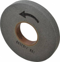 Merit Abrasives - 8" Diam, 1" Face Width, 3" Center Hole, Fine Grade, Silicon Carbide Deburring Wheel - Convolute, Hard Density 7 Grade, 4,500 RPM - Exact Tooling